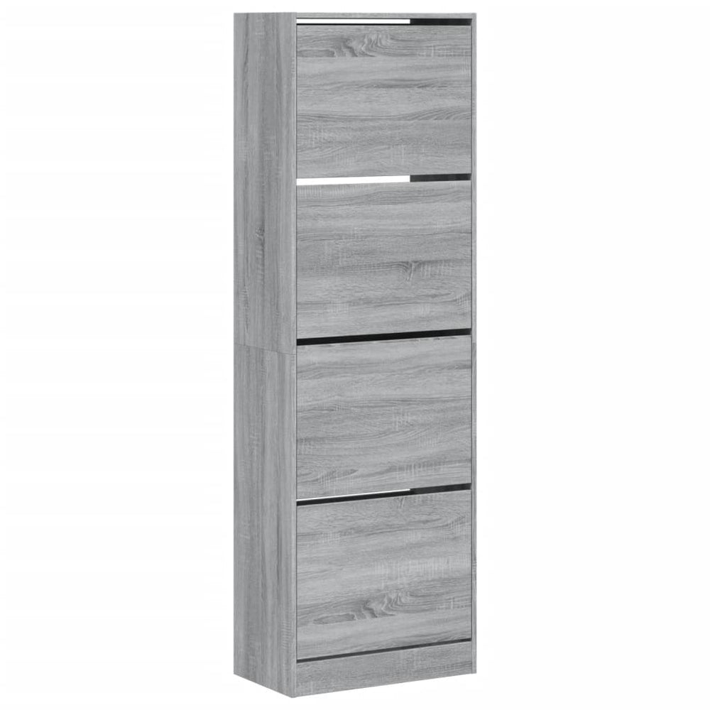 Schuhschrank Grau Sonoma 60x34x187,5 cm