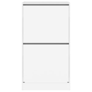 Schuhschrank Weiß mit 2 Klappen 60x108 cm