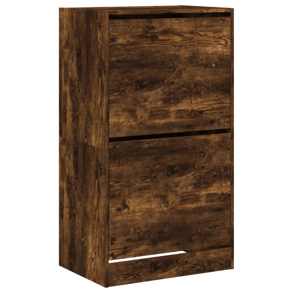 Schuhschrank Räuchereiche mit 2 Klappen