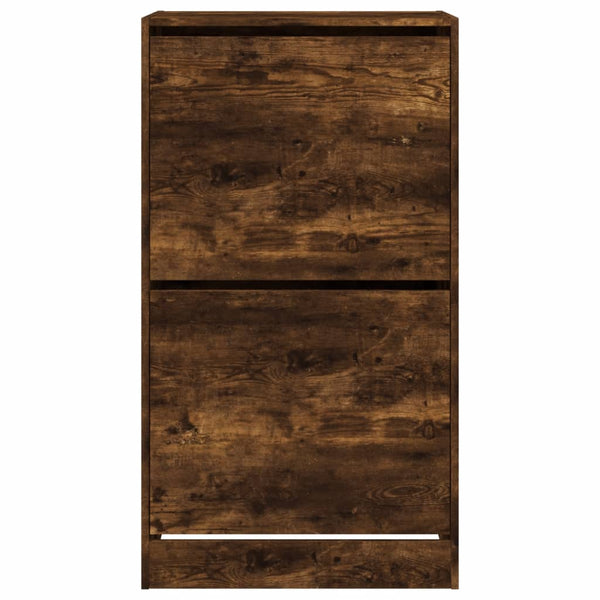Schuhschrank Räuchereiche mit 2 Klappen