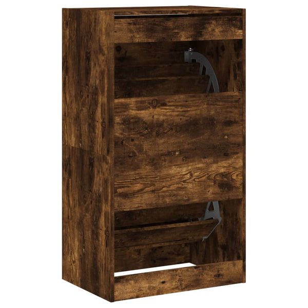 Schuhschrank Räuchereiche mit 2 Klappen