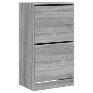 Schuhschrank Grau Sonoma 60x42x108 cm