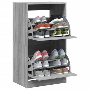 Schuhschrank Grau Sonoma 60x42x108 cm