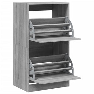 Schuhschrank Grau Sonoma 60x42x108 cm