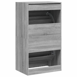 Schuhschrank Grau Sonoma 60x42x108 cm