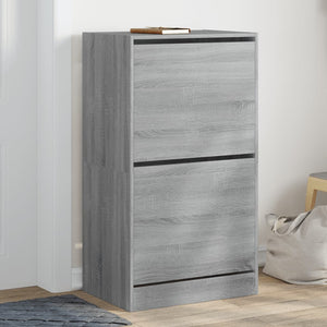 Schuhschrank Grau Sonoma 60x42x108 cm