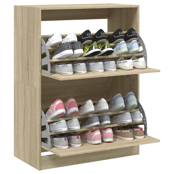Schuhschrank Sonoma-Eiche, 80 cm