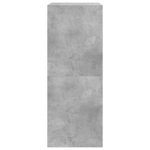 Meuble à chaussures vidaXL avec 2 abattants Gris béton 80x42x108 cm