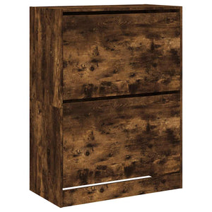 Schuhschrank Räuchereiche mit 2 Klappen