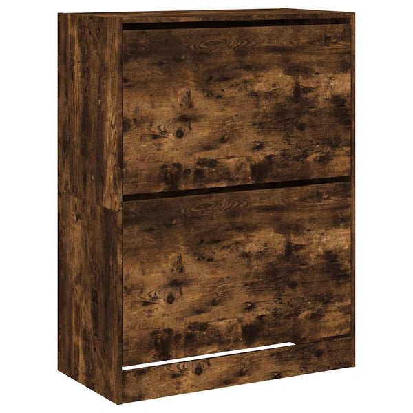 Schuhschrank Räuchereiche mit 2 Klappen
