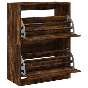 Schuhschrank Räuchereiche mit 2 Klappen