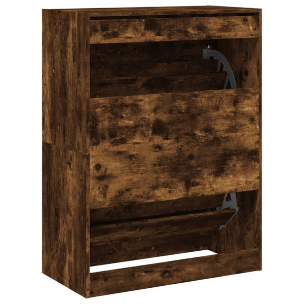 Schuhschrank Räuchereiche mit 2 Klappen