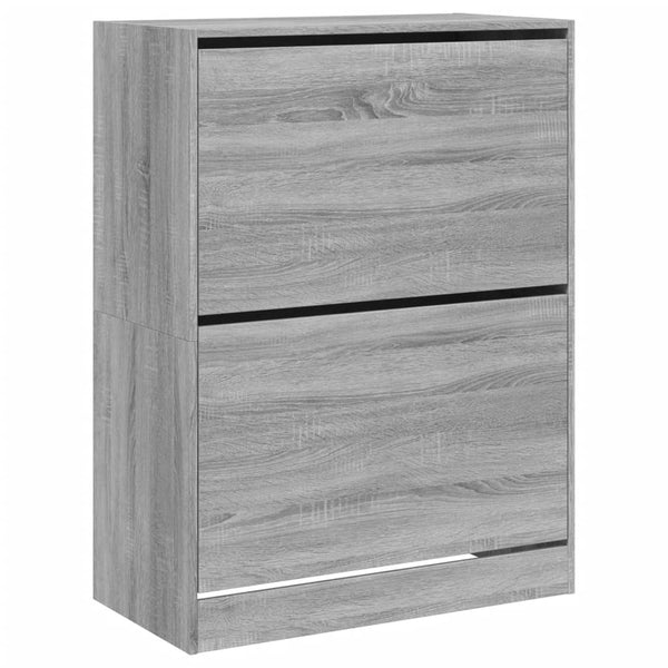Schuhschrank Grau Sonoma 80x42x108 cm