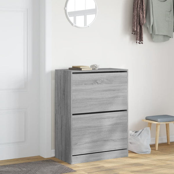 Schuhschrank Grau Sonoma 80x42x108 cm