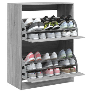 Schuhschrank Grau Sonoma 80x42x108 cm