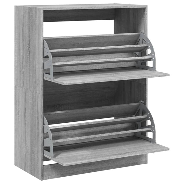 Schuhschrank Grau Sonoma 80x42x108 cm