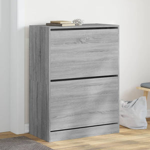 Schuhschrank Grau Sonoma 80x42x108 cm