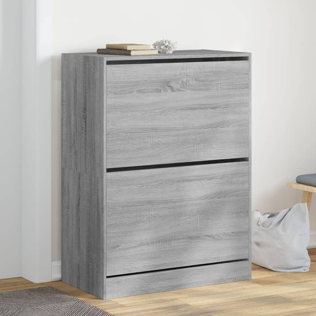 Schuhschrank Grau Sonoma 80x42x108 cm