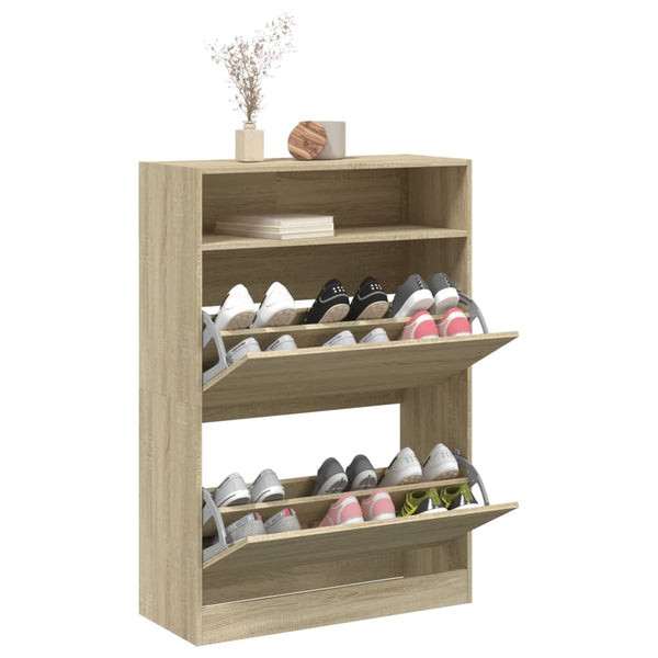 Schuhschrank Sonoma-Eiche mit 2 Klappen