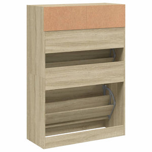 Schuhschrank Sonoma-Eiche mit 2 Klappen