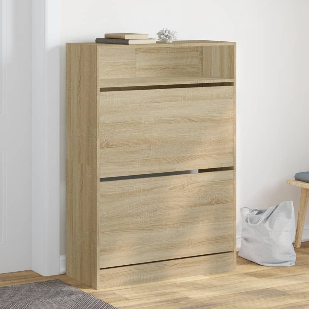 Schuhschrank Sonoma-Eiche mit 2 Klappen
