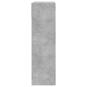 vidaXL Meuble à chaussures à 2 abattants Gris béton 80x34x116 cm