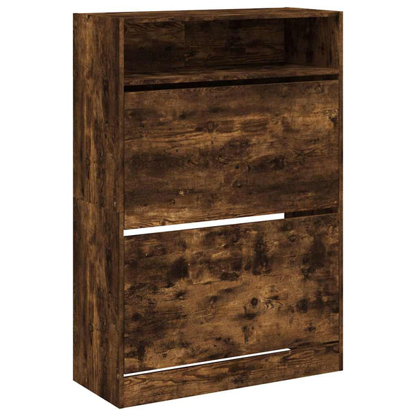 Schuhschrank Räuchereiche mit 2 Klappen