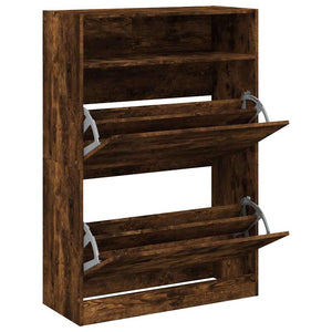 Schuhschrank Räuchereiche mit 2 Klappen