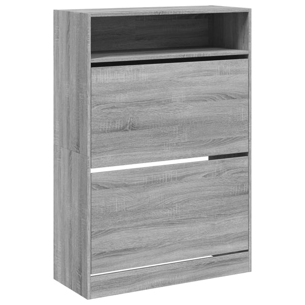 Schuhschrank Grau Sonoma 80x34x116 cm