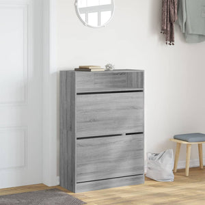Schuhschrank Grau Sonoma 80x34x116 cm
