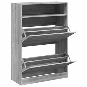 Schuhschrank Grau Sonoma 80x34x116 cm