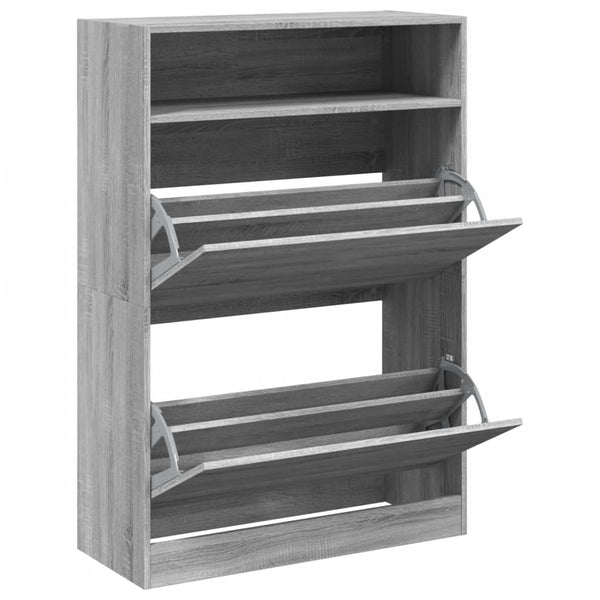 Schuhschrank Grau Sonoma 80x34x116 cm