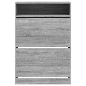 Schuhschrank Grau Sonoma 80x34x116 cm
