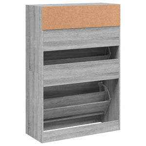 Schuhschrank Grau Sonoma 80x34x116 cm