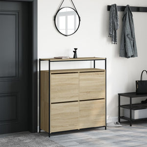 Schuhschrank Sonoma-Eiche mit 4 Klappen
