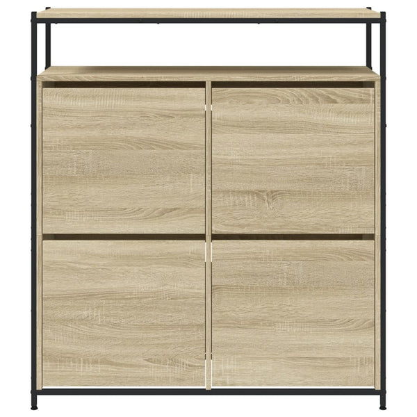 Schuhschrank Sonoma-Eiche mit 4 Klappen