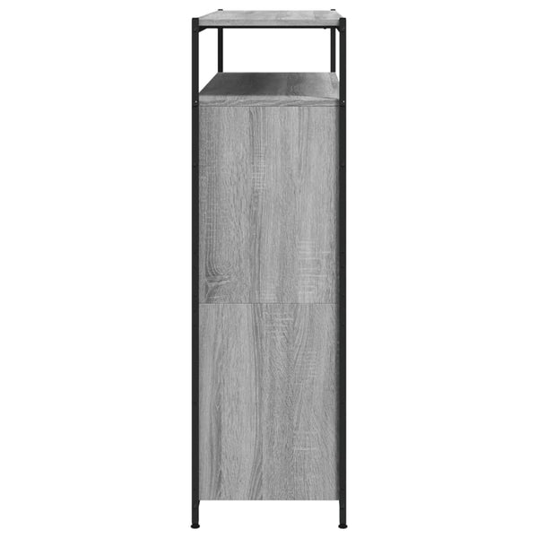 Meuble à chaussures vidaXL avec 4 abattants gris Sonoma 100x34x112 cm