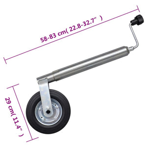 vidaXL Roue jockey 48 mm avec 1 pince et cales