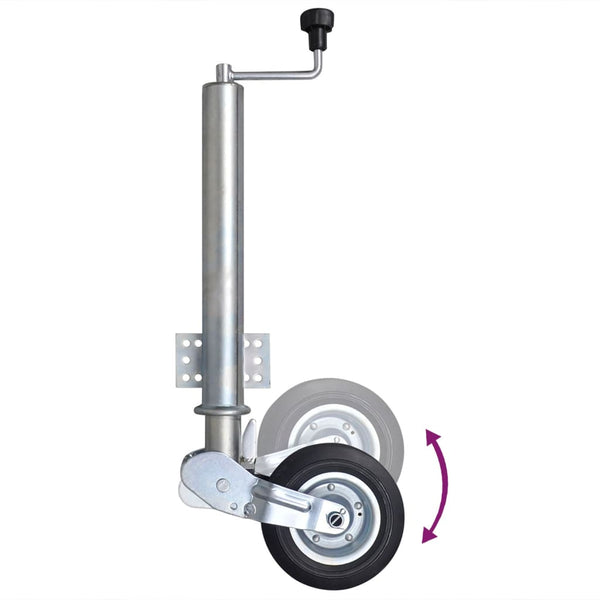 vidaXL Roue jockey 60 mm avec 2 barres de support et 2 colliers de serrage