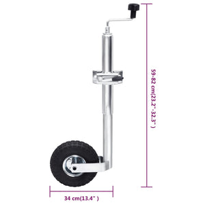 vidaXL Roue jockey 48 mm avec 2 tubes de support et 3 brides de fixation