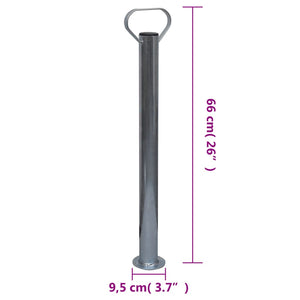 vidaXL Roue jockey 48 mm avec 2 tubes de support et 3 brides de fixation