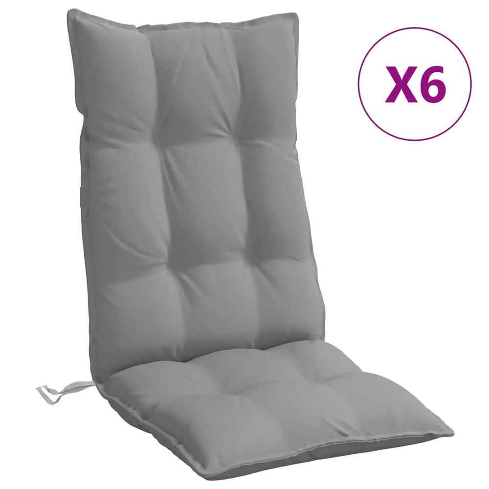 Hochlehner Auflagen 6er-Set Grau Oxford