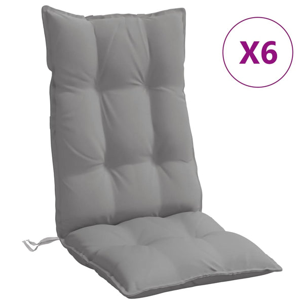 Hochlehner Auflagen 6er-Set Grau Oxford
