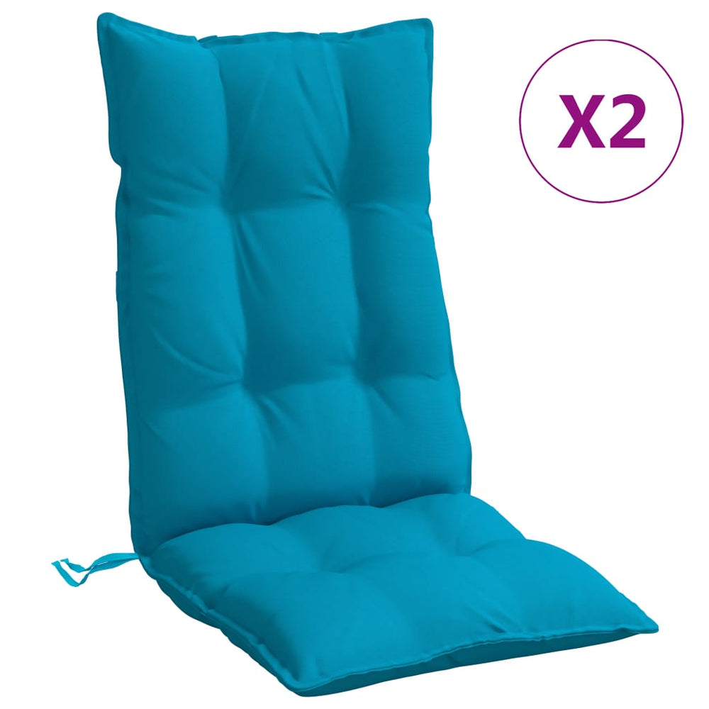 Hellblaue Hochlehner Auflagen, 2er Set