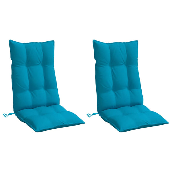 Hellblaue Hochlehner Auflagen, 2er Set