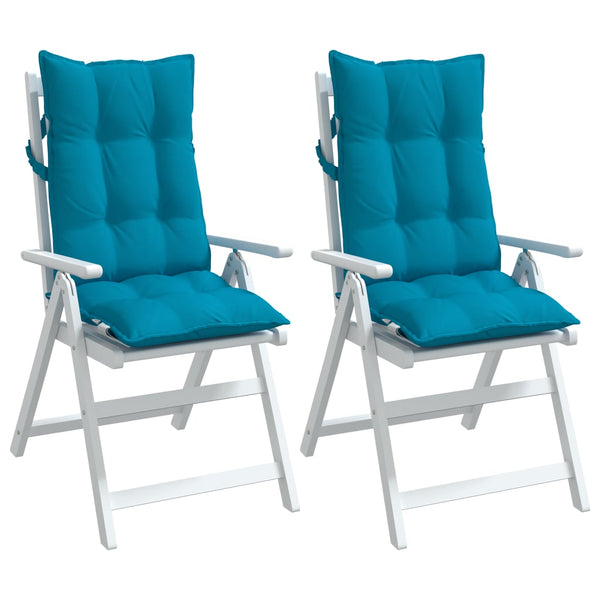 Hellblaue Hochlehner Auflagen, 2er Set
