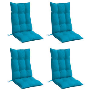 Hellblaue Hochlehner Auflagen, 4er Set