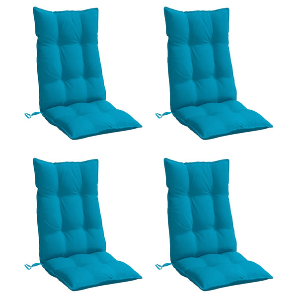 Hellblaue Hochlehner Auflagen, 4er Set