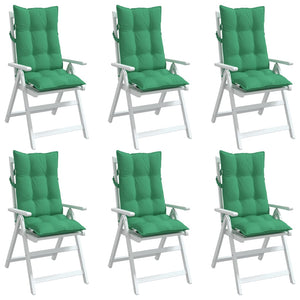 6er Set Hochlehner Auflagen Grün