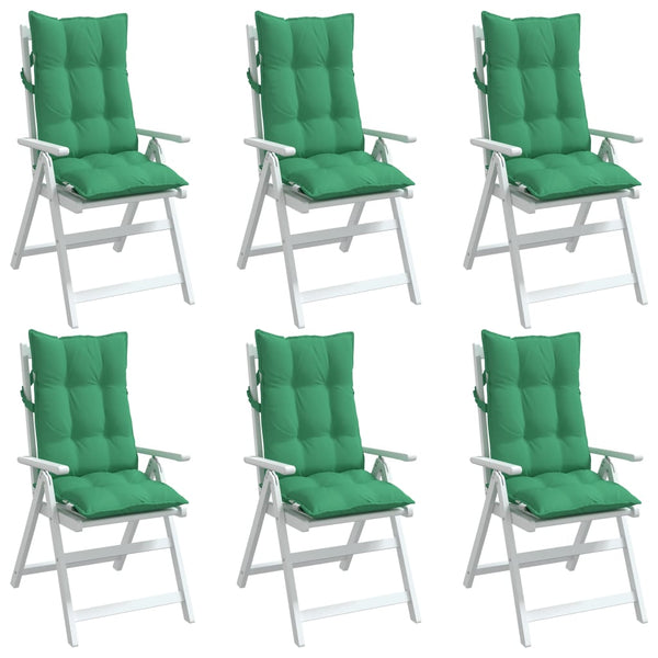 6er Set Hochlehner Auflagen Grün